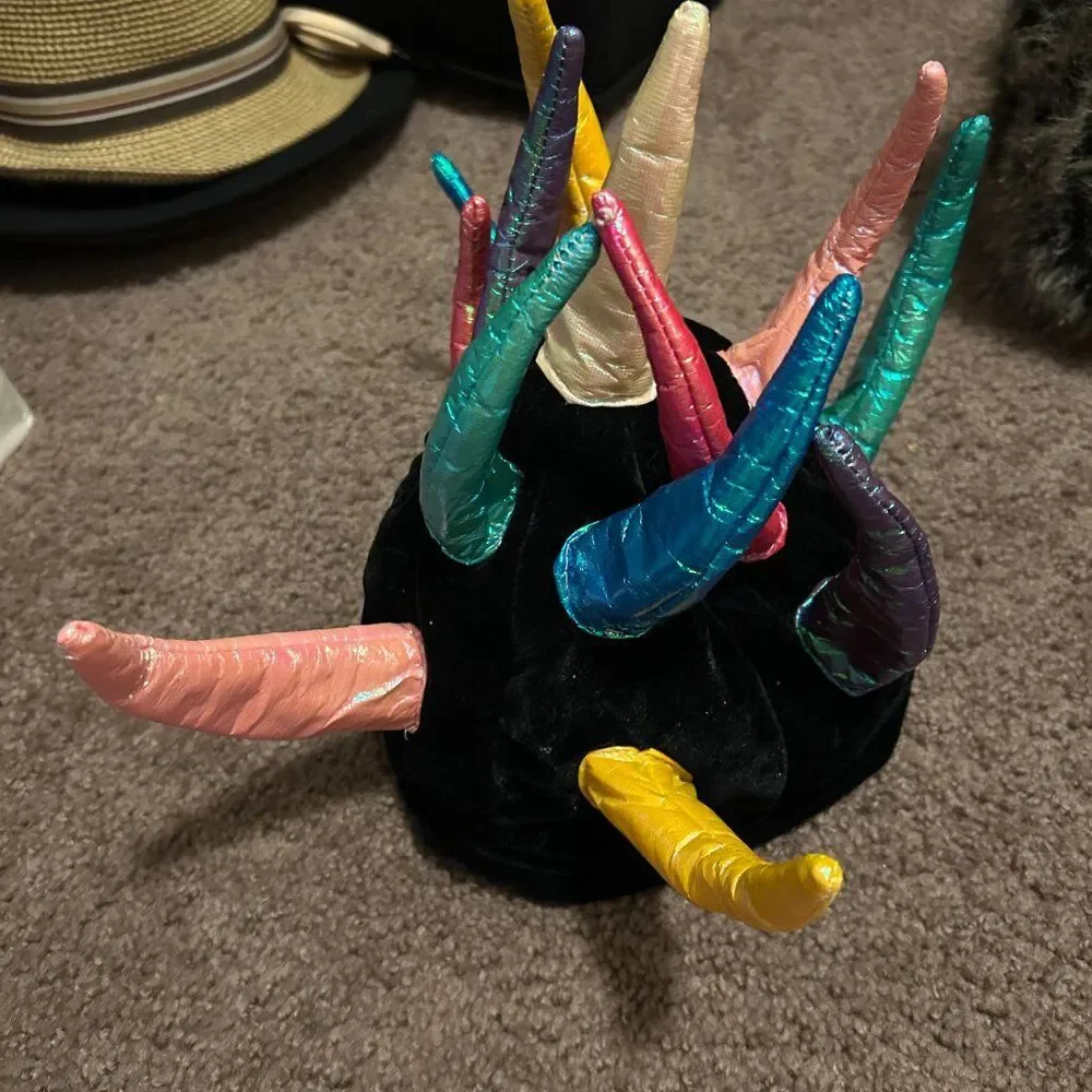 Elope Shiny Spikey Jester Hat Costume Piece Excellent Condition
